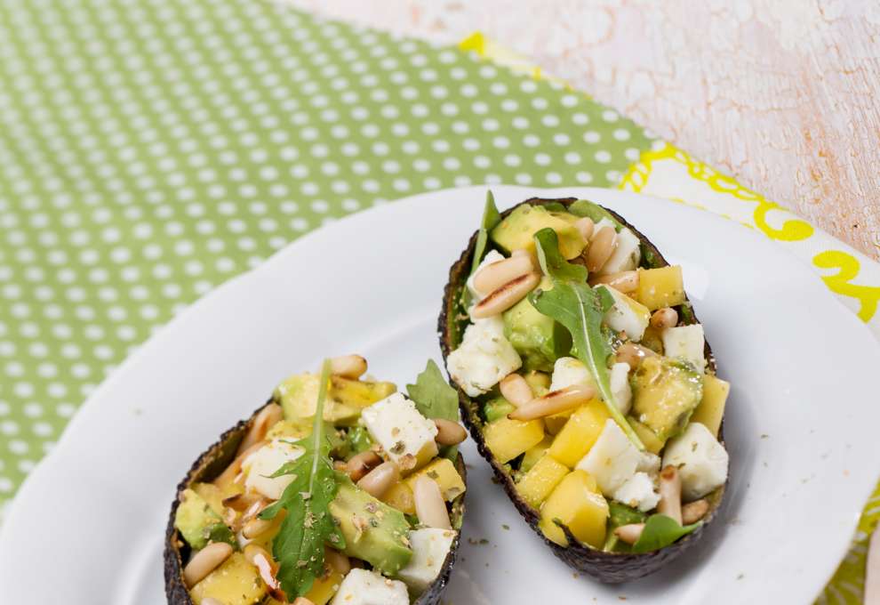 Avocado-Schafkäse-Mango-Salat