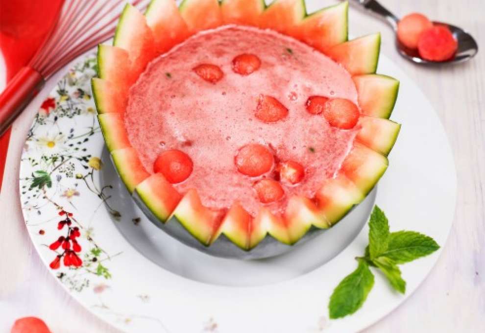  Kalte Wassermelonensuppe mit Schilcher