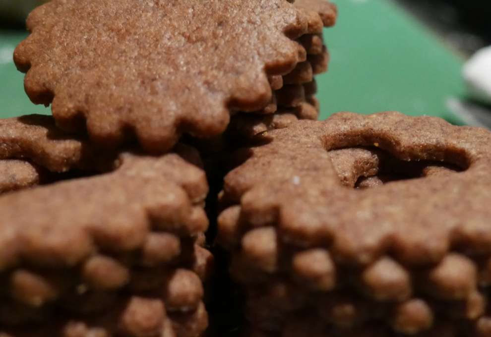 Orangen-Schokoladen-Kekse mit Marzipan selber machen1